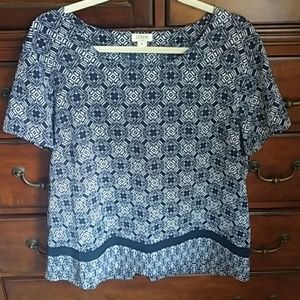 JCrew patterned blouse